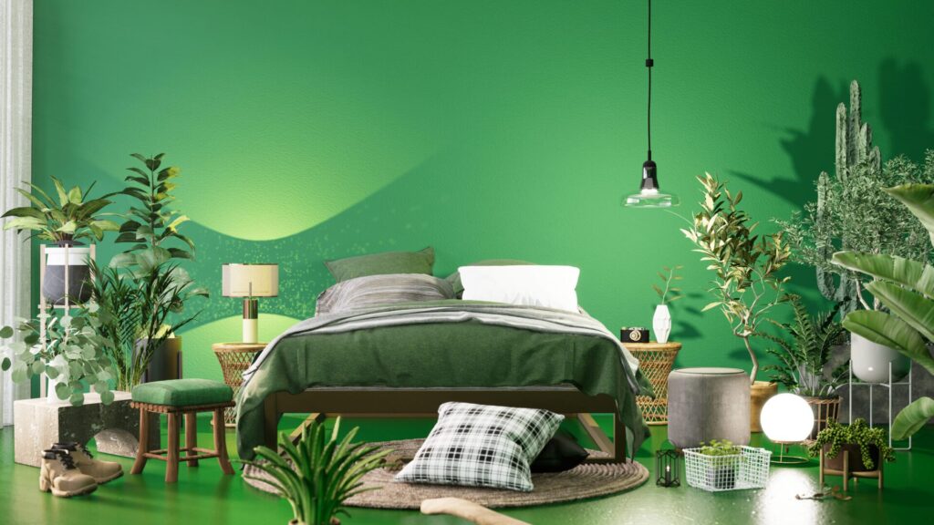 Se você escolher tons de verde para seu quarto em 2026, com certeza não errará.