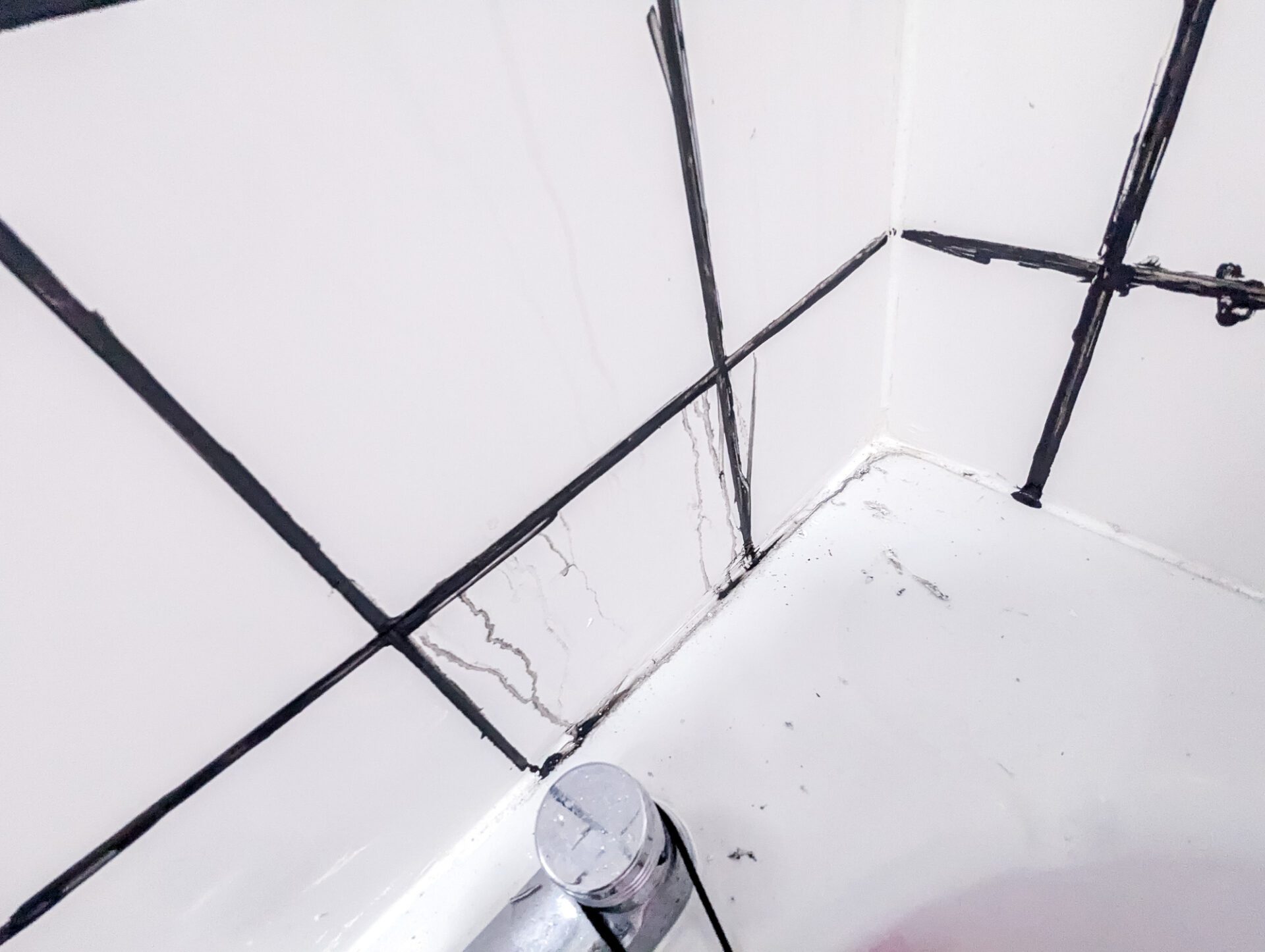 Juntas pretas no banheiro não são apenas um problema estético. Elas também podem trazer uma série de bactérias para sua casa.