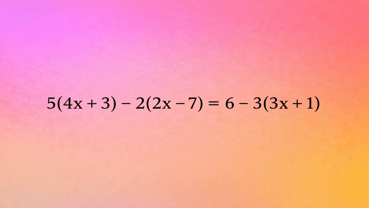 Calcule o exemplo.