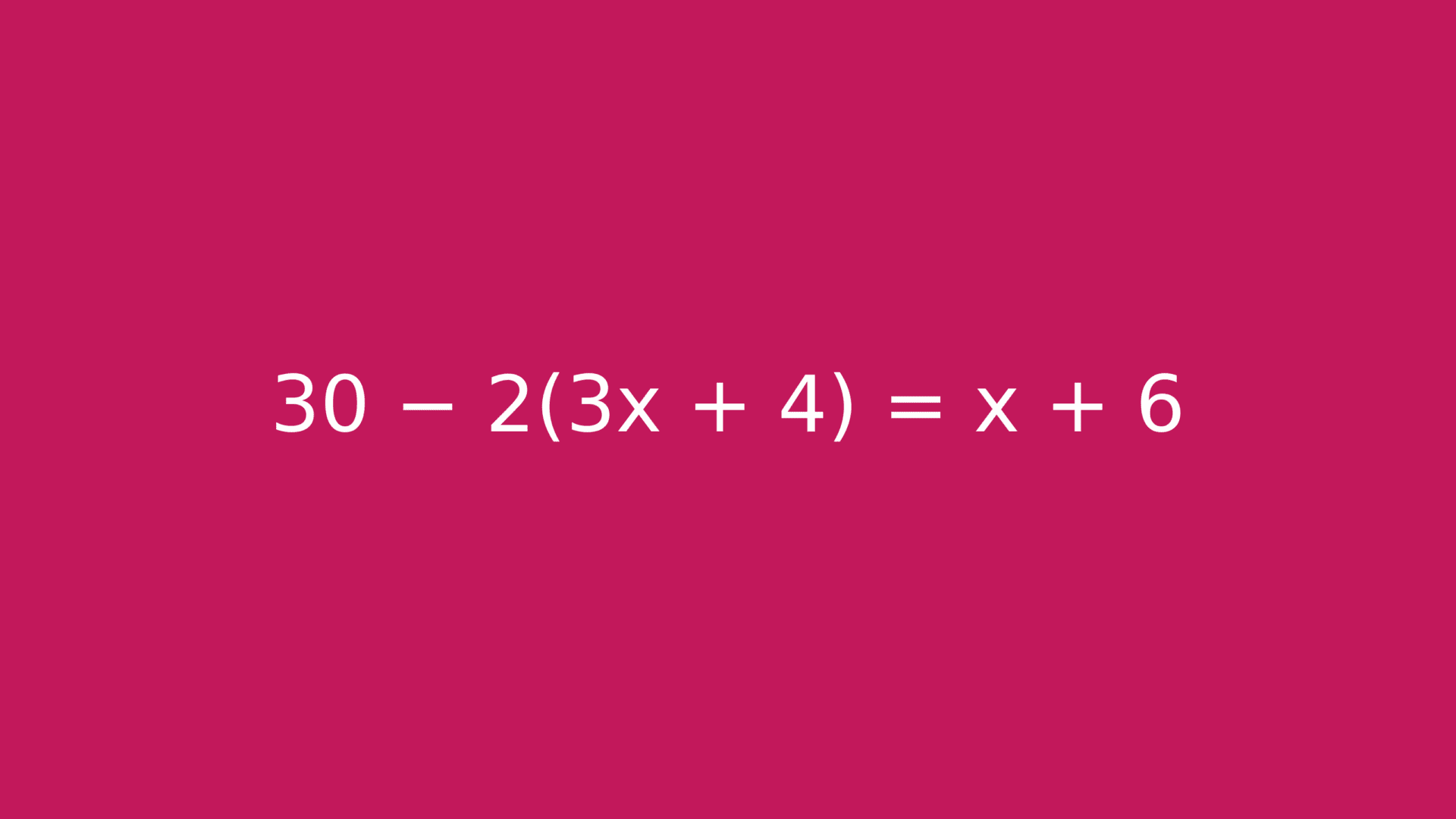 Calcule o exemplo.