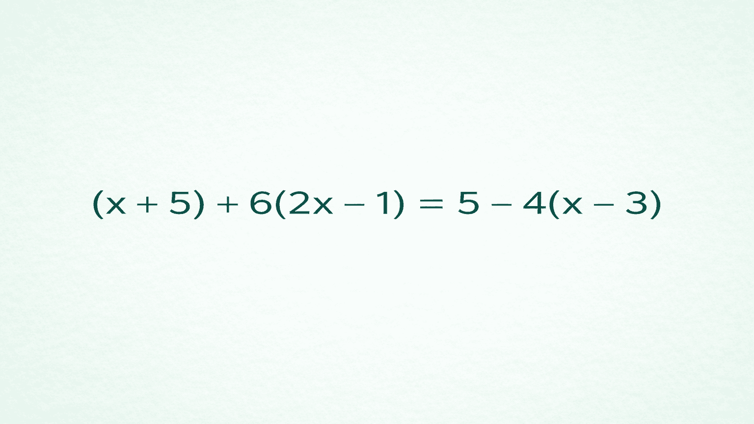 Calcule o exemplo.